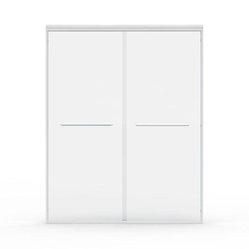 Double porte de douche coulissante, Argent argent