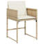  Ensemble de salle à manger de jardin beige, noir-168200433-168200434