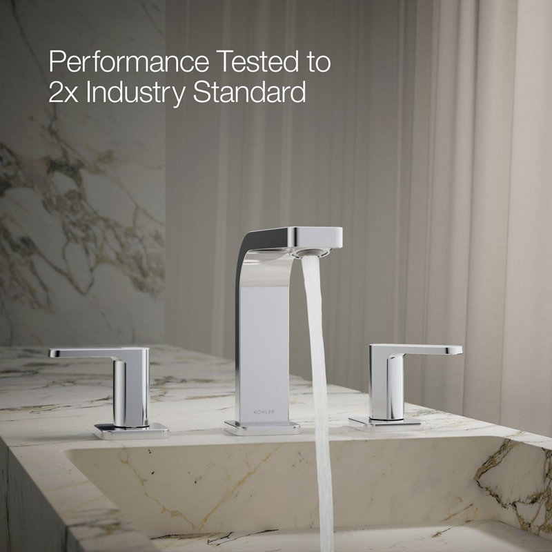 Parallel™Widespread Bathroom Faucet, 3-Hole Two Lever Handle Bathroom Sink Faucet, 1.2 GPM, Polished Chrome, 1 GPM