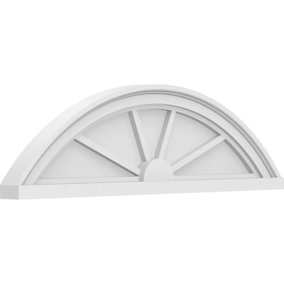 30"W x 8-1/2"H x 2"P Segment Arch 4 Spoke Architectural Grade PVC Pediment