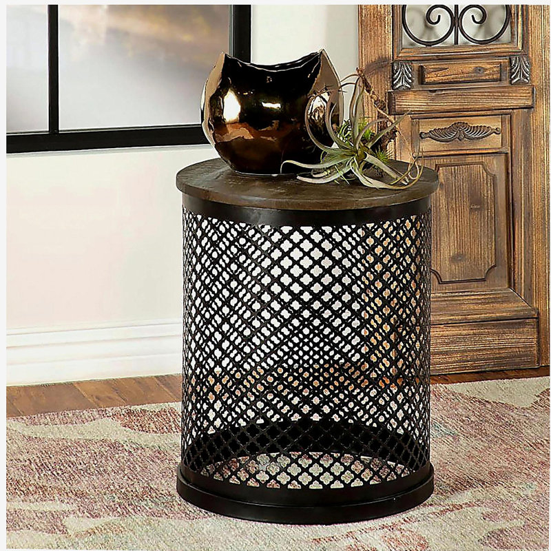 Table d'appoint naturelle et noire