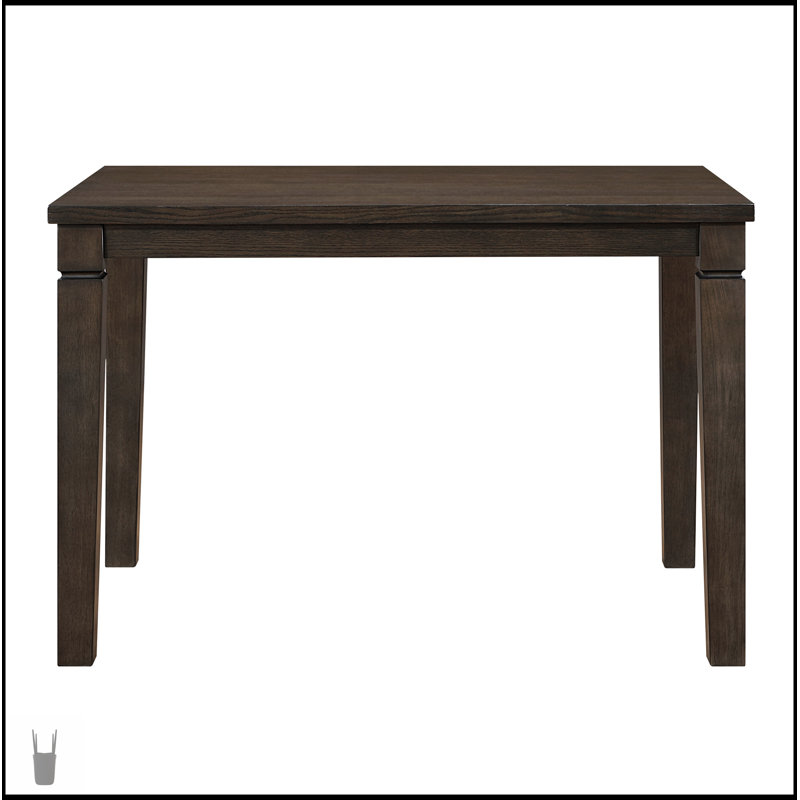 Ensemble de salle à manger à hauteur de comptoir 5 pièces Classic avec finition espresso foncé, table extensible et chaises rembourrées en bois pour des repas élégants