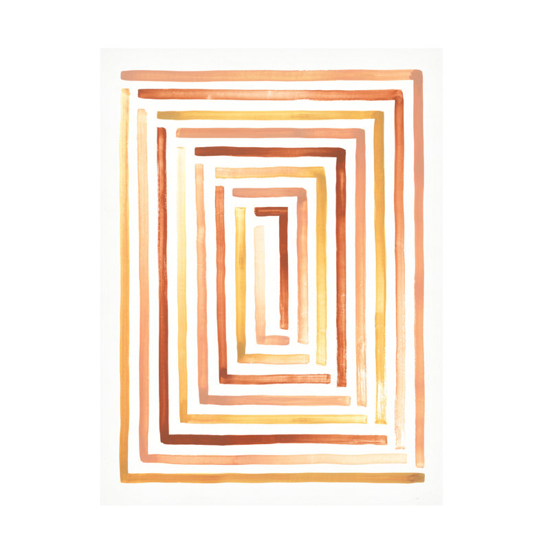Desert Sunset Pattern Canvas Art in Warm Tones, 35" x 47"