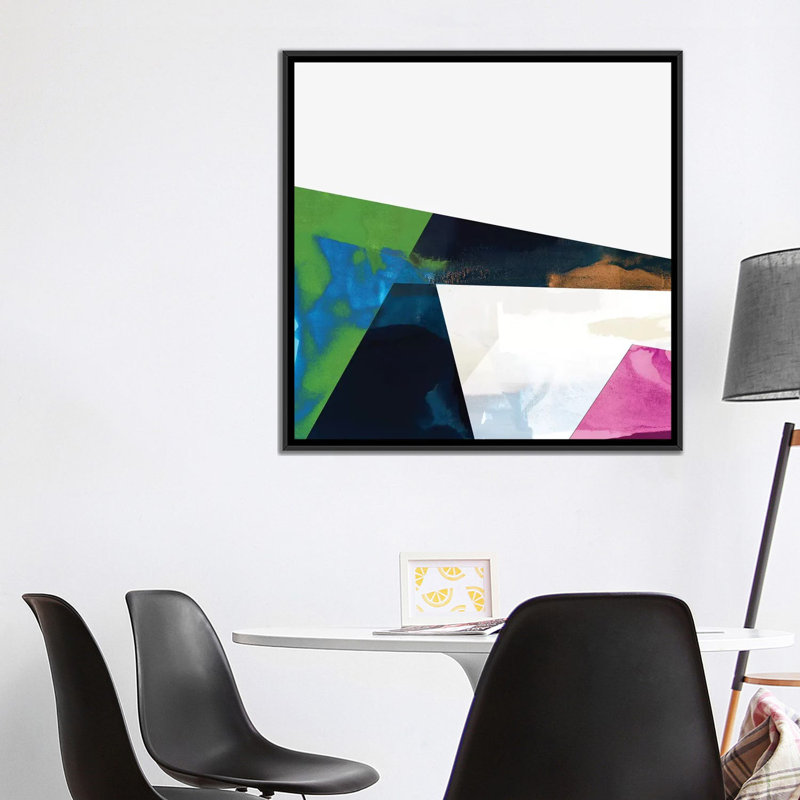 « block details iv », impression sur toile, H 18 po x l 18 po x P 1,5 po, Toile avec cadre noir, Pas de tapis