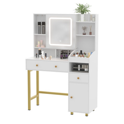 Vaka Make Up Vanity with Lighted Mirror