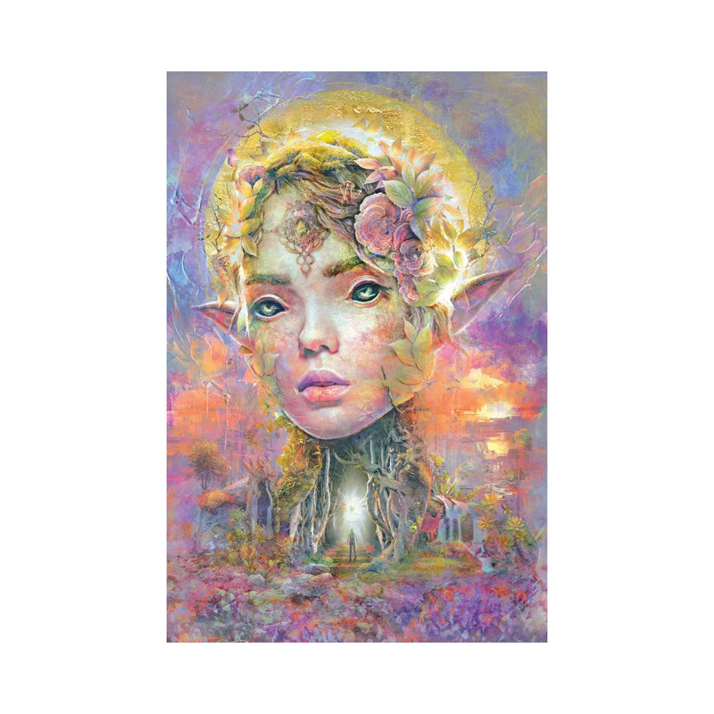 Sunset Dryad by Barrett Biggers - Wrapped Canvas Painting, 66.04 cm H x 45.72 cm W x 3.175 cm D