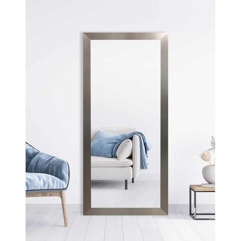 Everly Engineered Wood Mirror, Silver, 80" x 33"