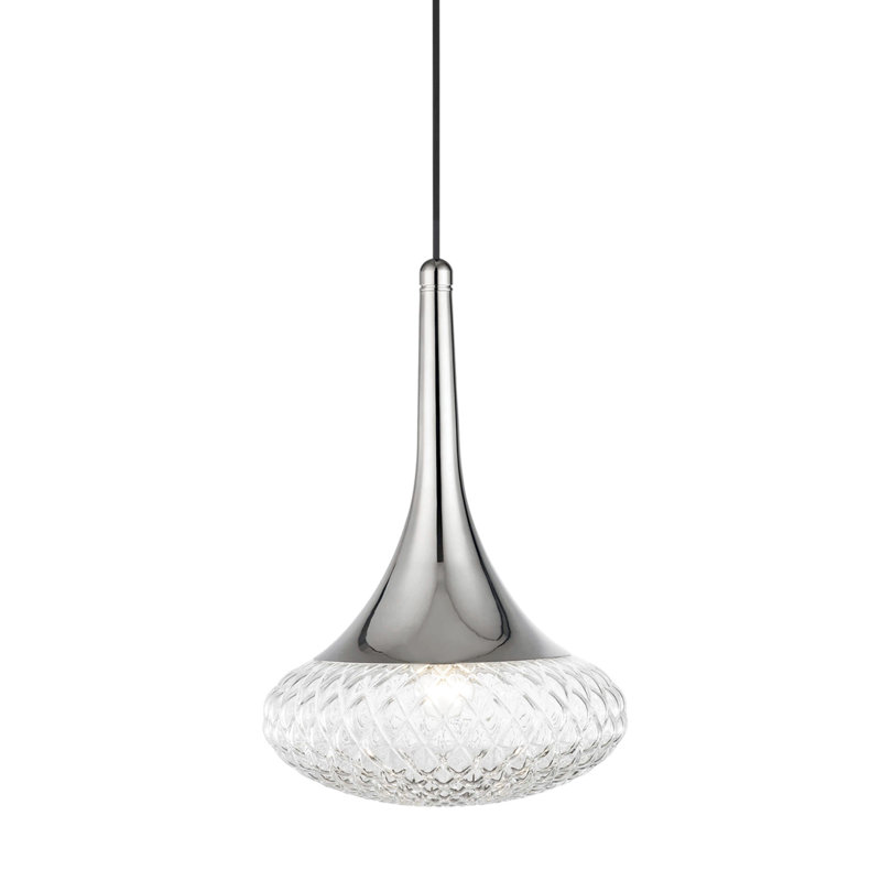 Bella 1 - Light Single Pendant, Polished Nickel
