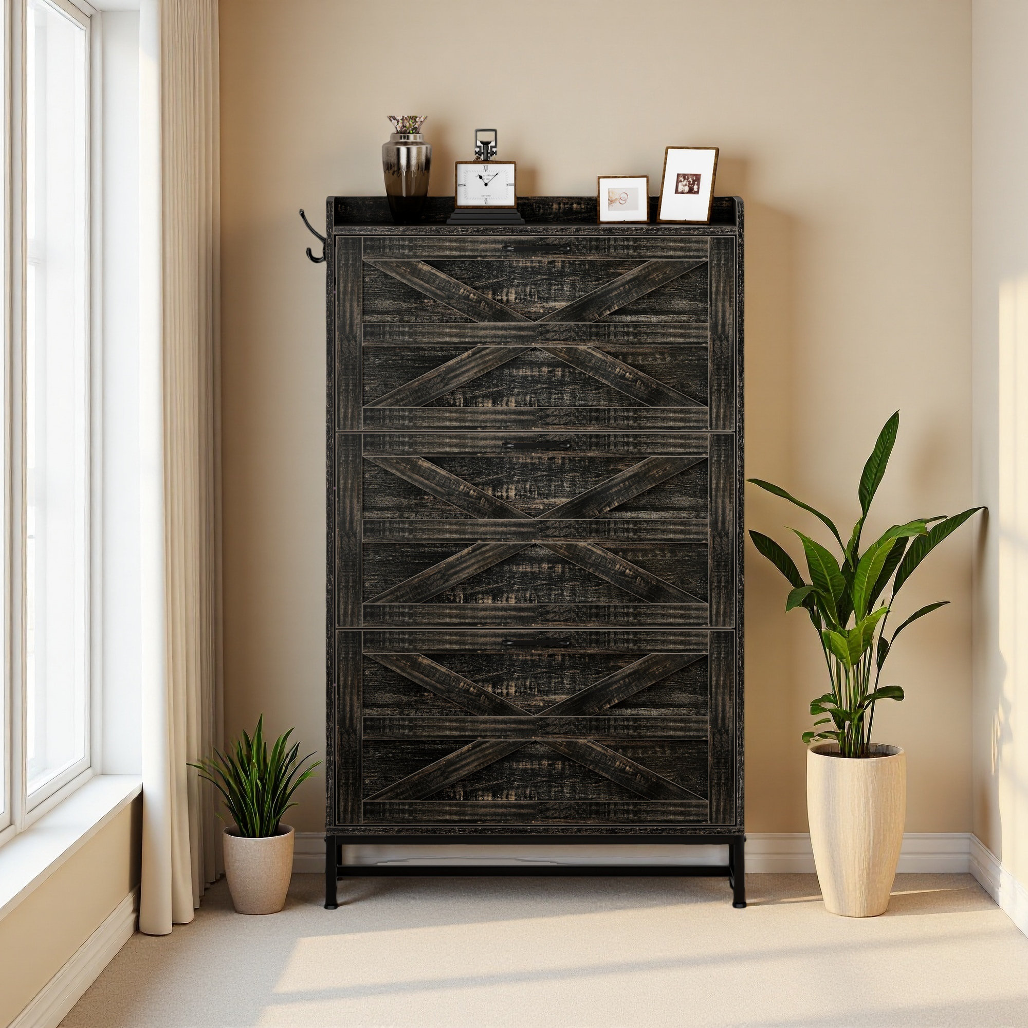 August Grove® Shoe Cabinet, Entry Home Shoe Cabinet, Entrance