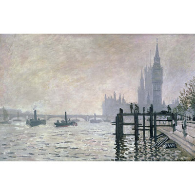 Adhésif mural Monet, la Tamise en dessous de Westminster (1871)