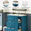 Meuble-lavabo 30 po avec lavabo en céramique, ensemble de meuble-lavabo simple autoportant avec quatre tiroirs, meuble de rangement moderne pour la salle de bain, idéal pour la maison