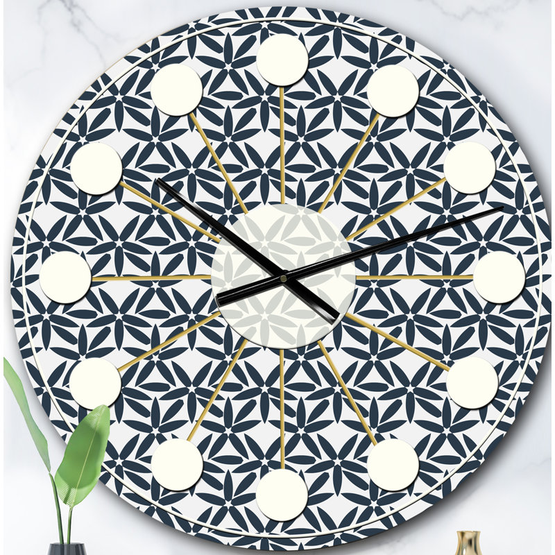 Horloge murale rétro Mid-Century, Surdimensionné