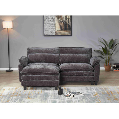 Luqi 2 Seater 79.6 Modular Sectional Large L Shaped Sofa With Ottoman by Latitude Run
