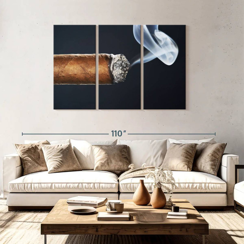 Senne Burning Cigar, 48" H x 74" W