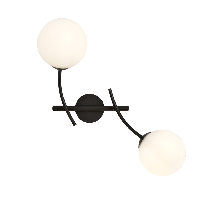 Resaca 2-Light Dimmable Armed Sconce, White