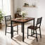 Ensemble de table de salle à manger 3 pièces avec 2 chaises, table de comptoir compacte pour la cuisine, le salon et la salle de fête-1006125763