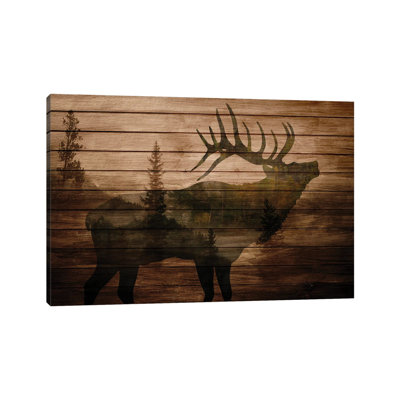 Elk Woods II - Giclée sur toile tendue avec châssis