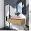 Meuble-lavabo mural élégant avec lavabo en céramique, fabrication en contreplaqué, parfait pour les salles de bain modernes