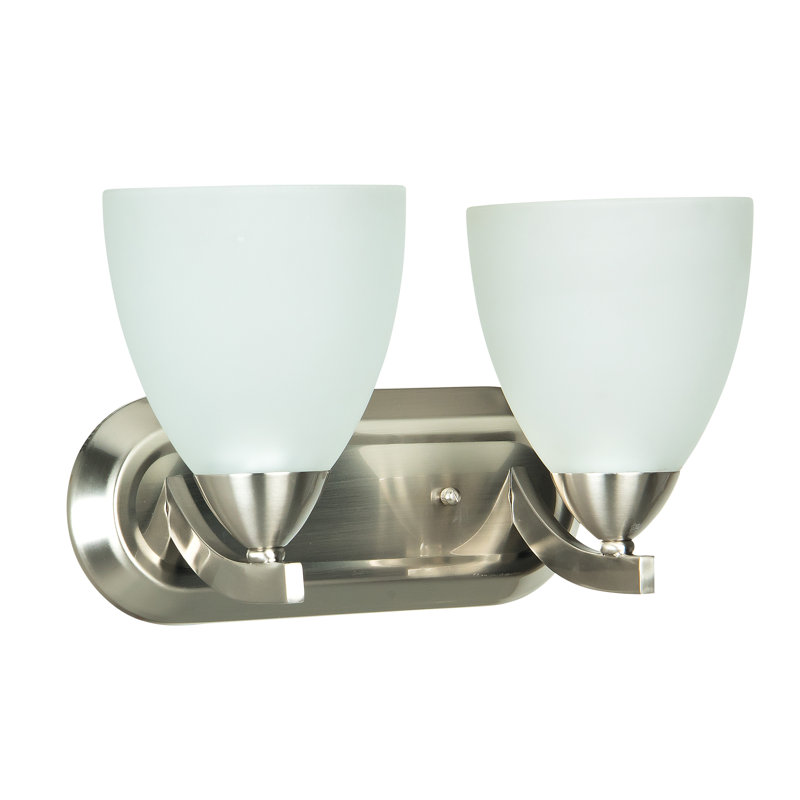 Alvah 2 - Light Vanity Light, Oiled Bronze, White Frosted