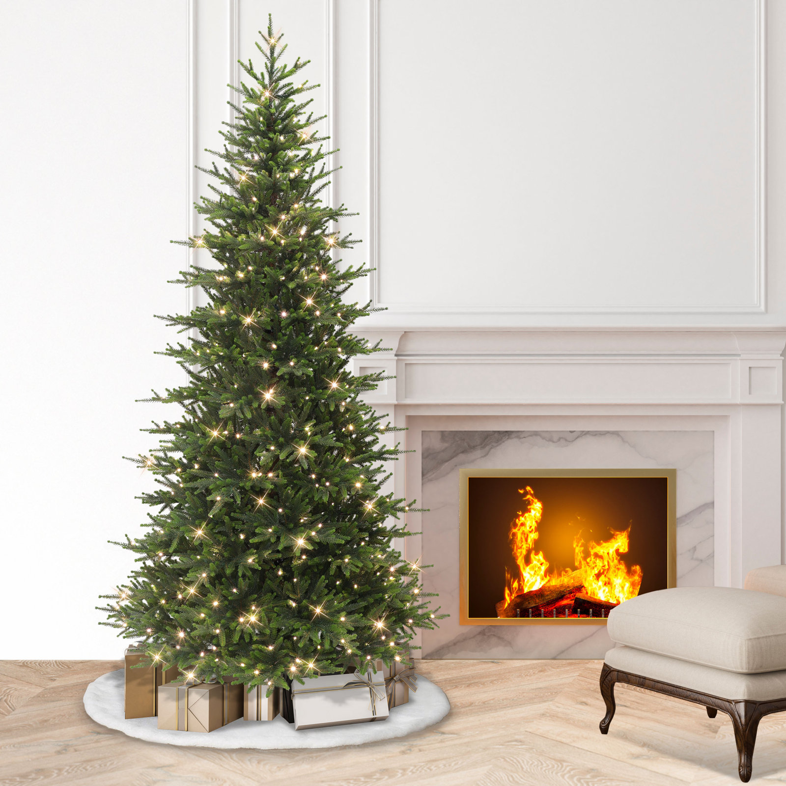 Slim 7.5' Pre-Lit Fir Tree