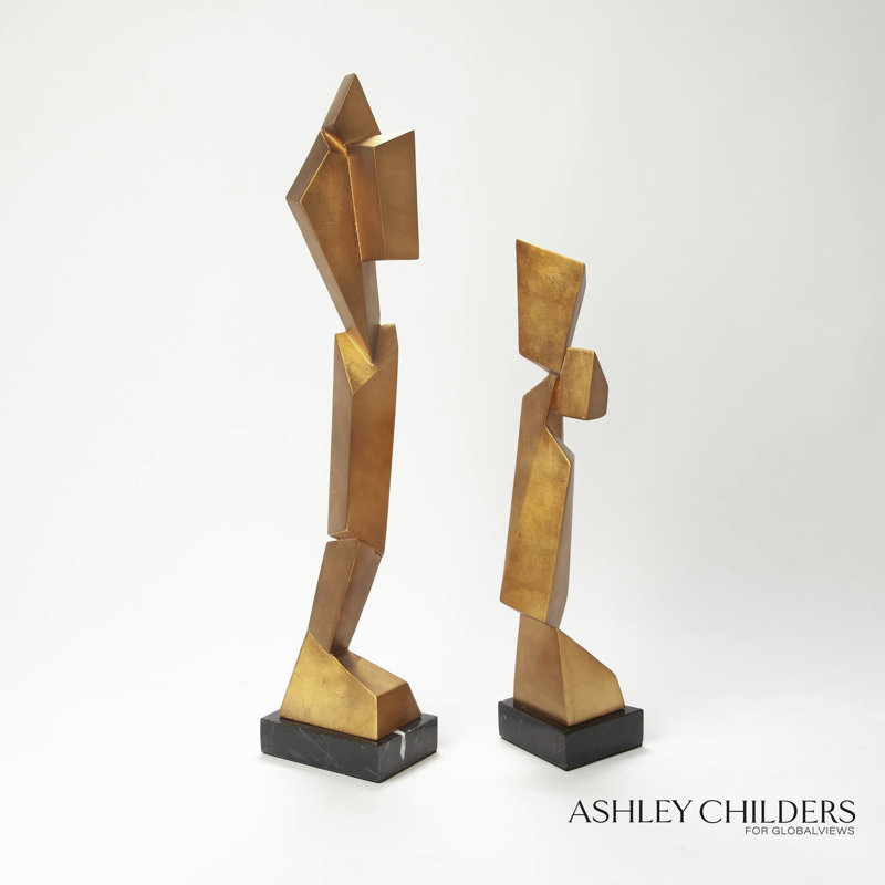 Facet Sculpture-Gold-Lg