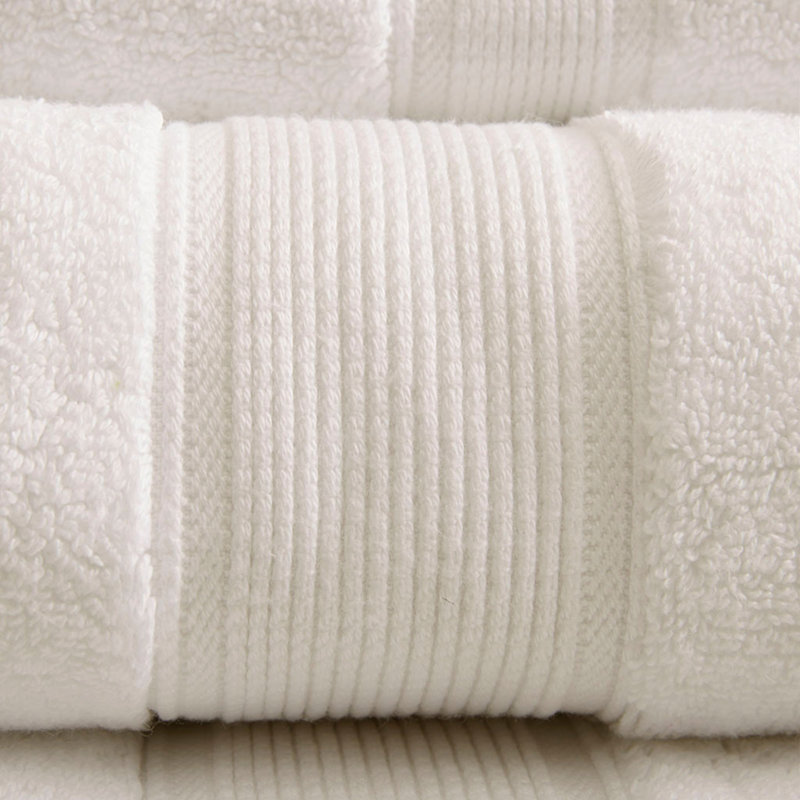 100% Cotton 8 Piece Antimicrobial Towel Set, Cream