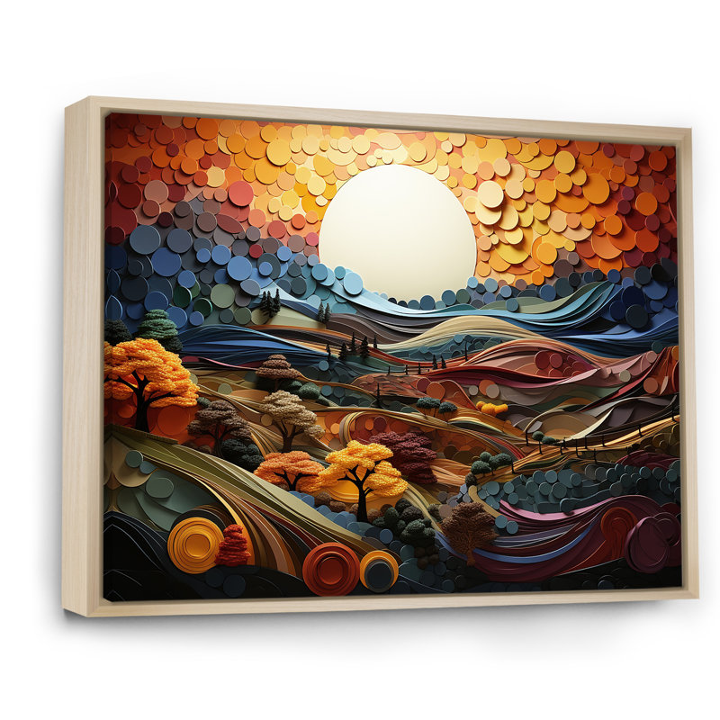 «Countryside Fusion Unveilé I» sur toile, Cadre naturel flottant, H 12 po x l 20 po x P 1 po