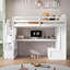 Lit mezzanine avec bureau et tablettes-759093753