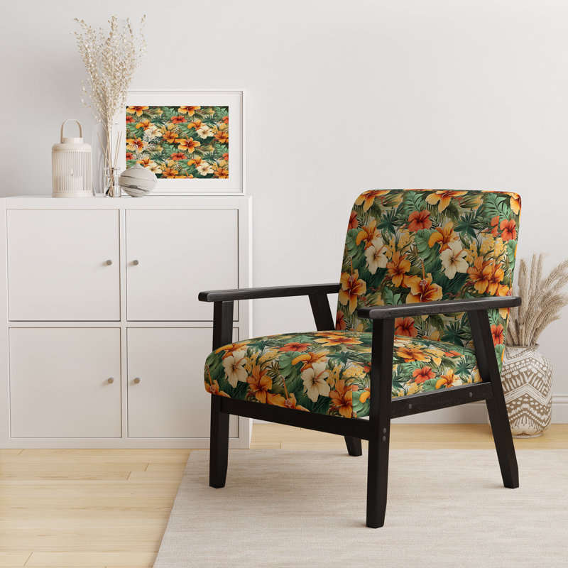 Fauteuil d'appoint rembourré Tropical Greens
