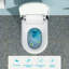 Toilette intelligente avec bidet intégré, ouverture et fermeture automatiques, siège chauffant allongé, capteur de pied encastré, affichage DEL, lavage à l'eau chaude, sécheuse, veilleuse