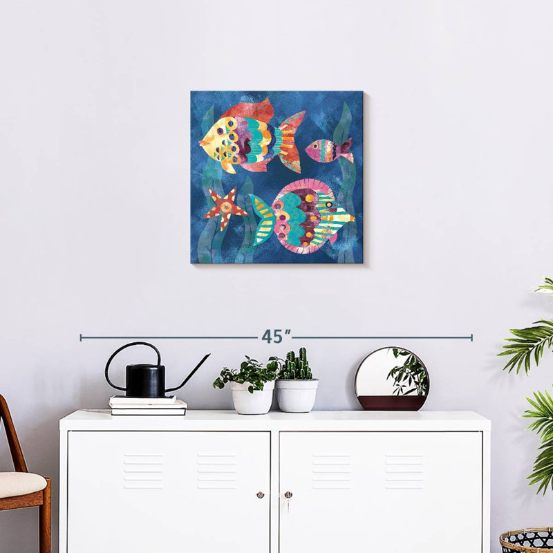 Ashelle Boho Reef Fish II, H 20 po x l 20 po
