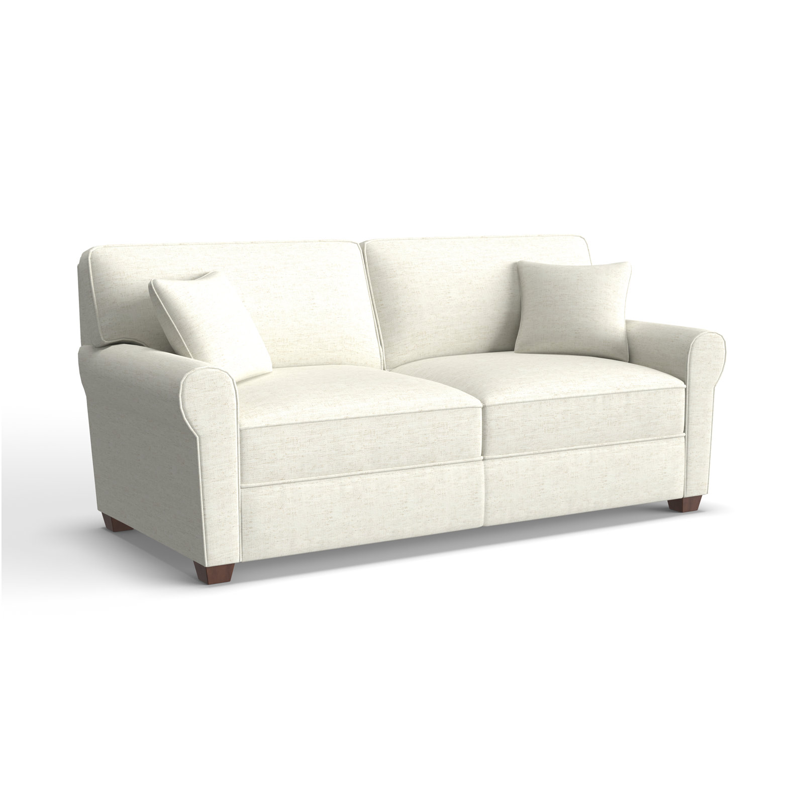 Shannon 36" Sofa Bed, Dark Walnut, Nomad Snow Crypton® Chenille