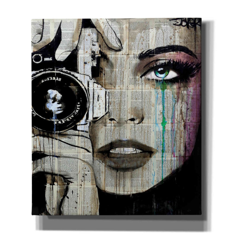 «Zoom» par Loui Jover, art mural sur toile, H 30 po x l 26 po x P 1,5 po