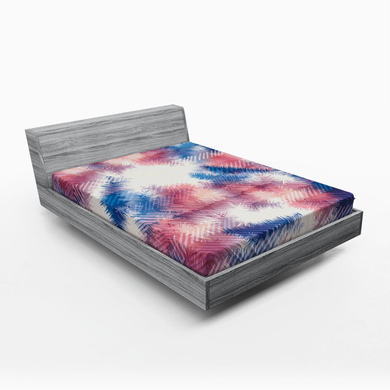 Drap-housse en microfibre psychédélique à motif abstrait, Drap-housse pour lit double