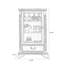 Vitrines en bois massif marron et verre