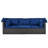 Outdoor Patio Rectangle Daybed With Retractable Canopy-1373871690
