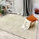 Alfa Rich Arroyo Solid Sand Beige Washable Cotton Area Rugs for Living Room Bedroom Kitchen Dining