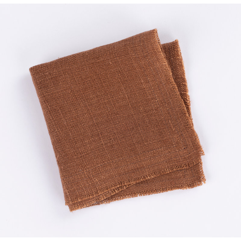 Raphael Linen Cokctail Napkins, Saddle