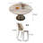 Modern Simple Microlite Round Dining Table Set-104312351-124364545