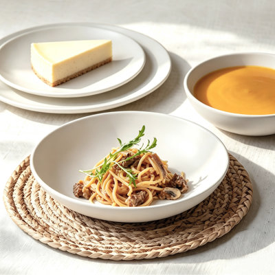 Service de table 16 pièces en grès, assiettes et bols en céramique mate, vaisselle de couleur Morandi, service pour 4
