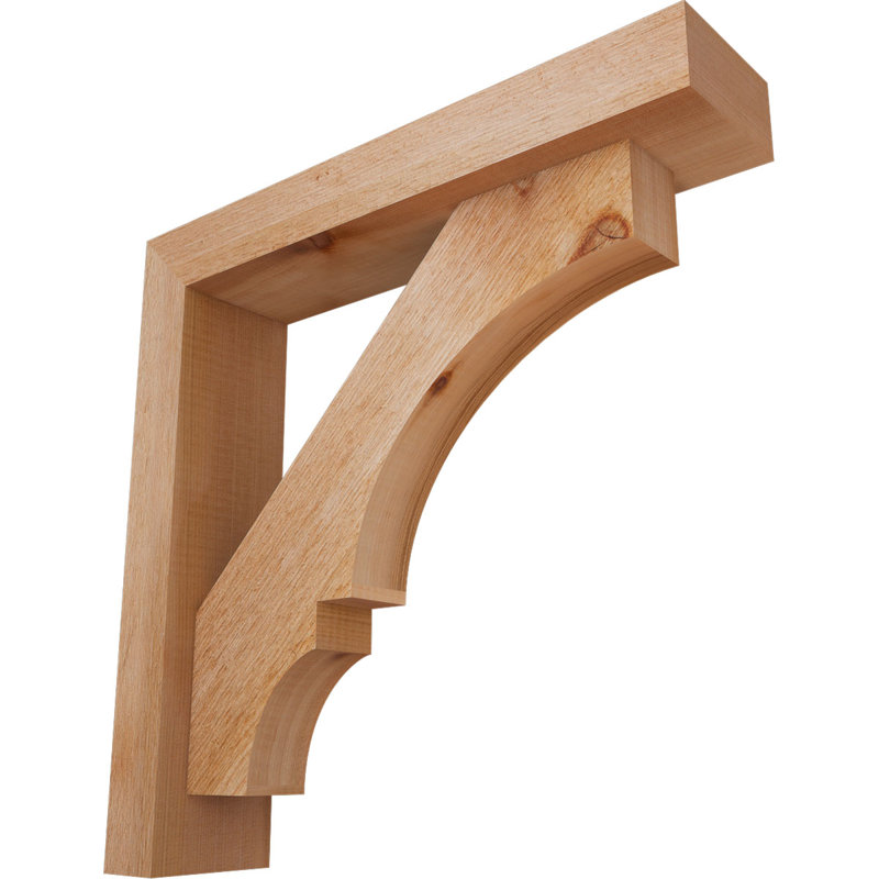 Support de bloc Balboa avec entretoise décalée, 18 po x 18 po, Cèdre rouge occidental de l 4 po (scié brut)