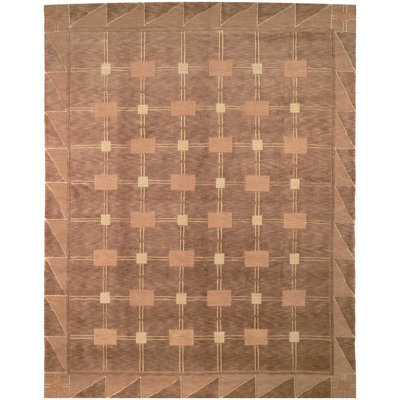 Tibetan Shag Symmetry Java/Toupe Area Rug