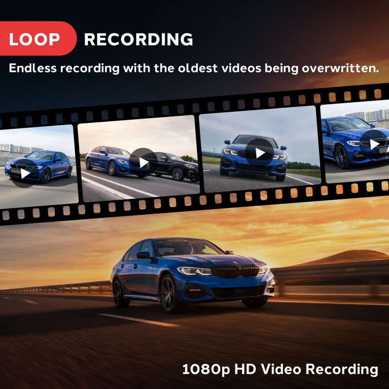 Miroir rétractable Pyle Dual Dash Cam
