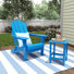 Chaise Adirondack pliante en plastique avec table Laguna