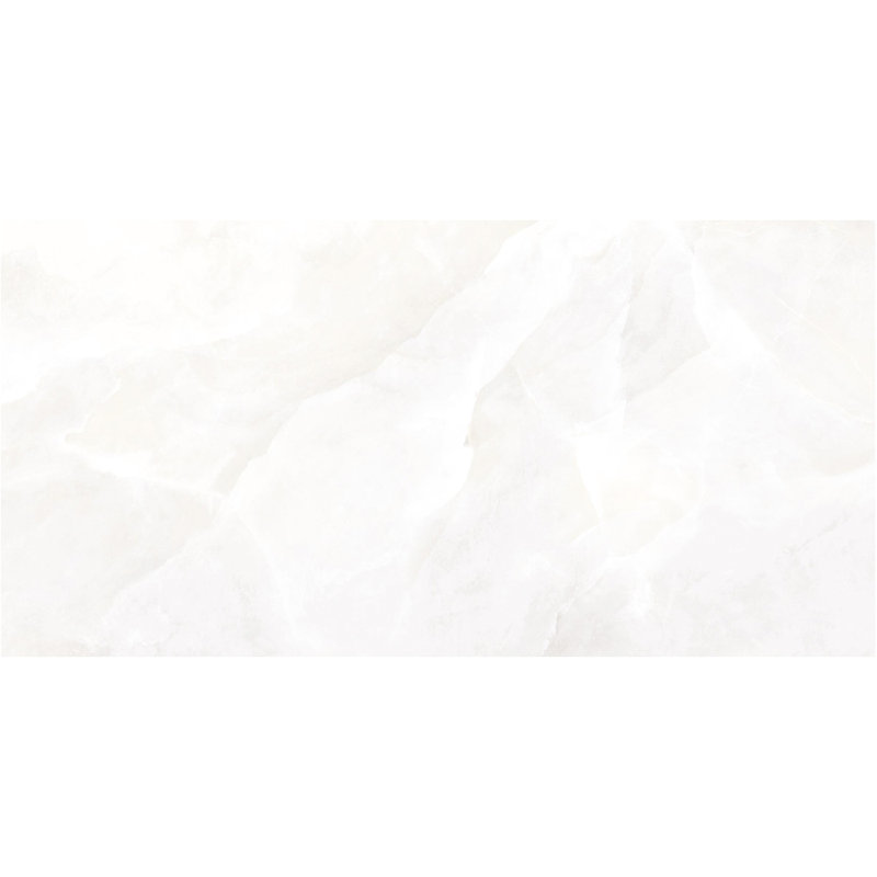 Geo Lush Porcelain Marble Look Wall & Floor Tile, Polished White