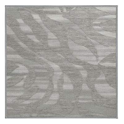 Tapis abstrait gris lavable à la machine