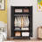 Ebern Designs 70.87"H Metal Freestanding Wardrobe Closet Armoires Cabinet For Bedroom With Hanging Rod-1828880762