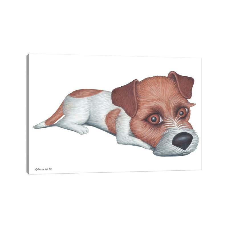 Jack Russell Terrier, H 8 po x l 12 po x P 0,75 po