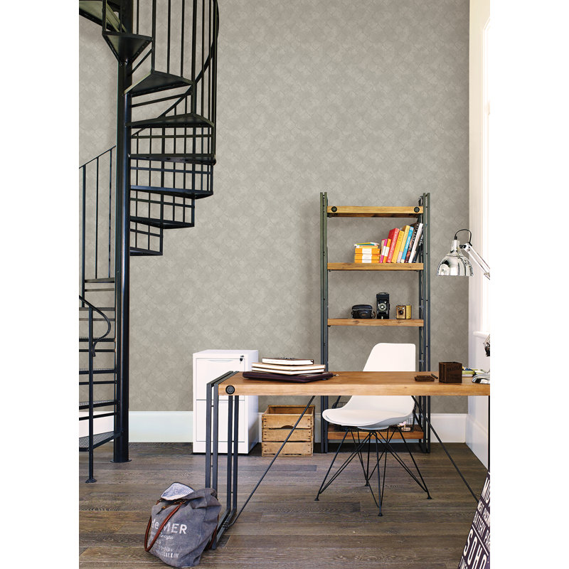 Rauta Metallic Wallpaper Roll, Silver