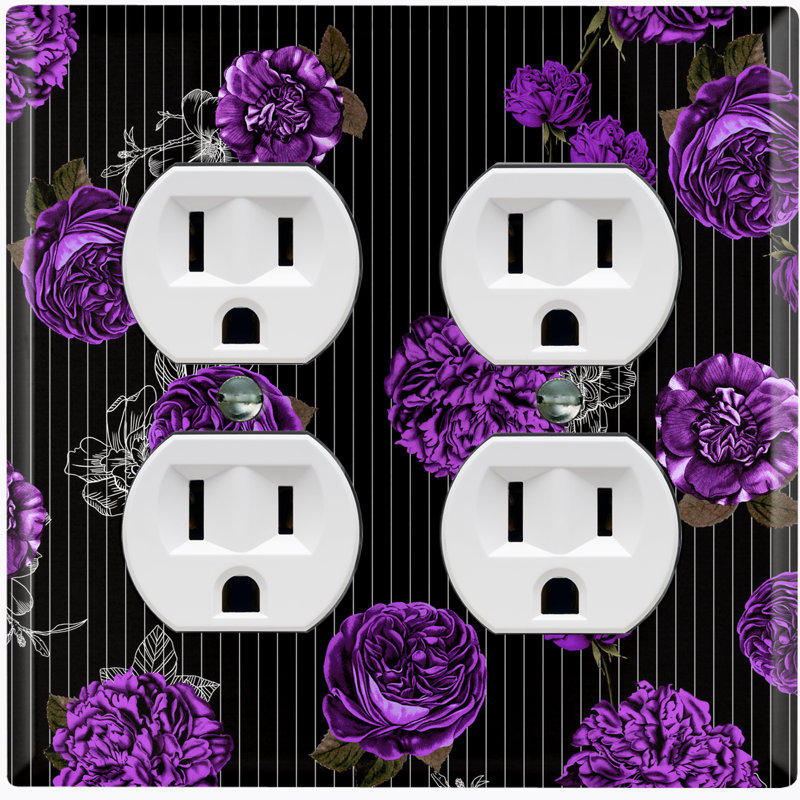 Patterned 2 - Gang Toggle Light Switch Standard Wall Plate